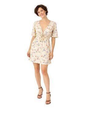 2/$30 NEW Billabong Small Floral Dress Yellow Purple & Red Flowers Lightweight